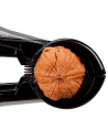 Tradineur - Cascanueces metálico, abrebotellas con cabezal cónico, 2 en 1, rompenueces, abridor, apto para lavavajillas (Negro -