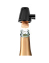 Tradineur - Cascanueces metálico, abrebotellas con cabezal cónico, 2 en 1, rompenueces, abridor, apto para lavavajillas (Negro -