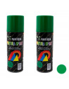 Montoro - Pack 2 botes de pintura en spray verde metalizado M302 200 ml, válido para multtud de superficies de interior y exteri