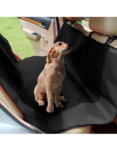 Tradineur - Manta protectora de mascotas para asientos de coche, poliéster, funda, cubierta, protector para perros, gatos, fácil