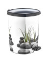 Tradineur - Papelera con pedal Diseño Zen (20 L) - Fabricado en Plástico - Capacidad de 20 Litros - Cubo interno Extraíble - 39