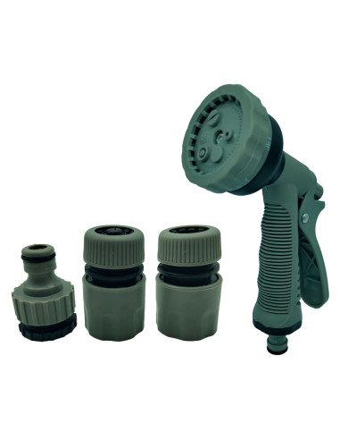 Tradineur - Manguera de riego flexible - 4 capas de protección - Incluye accesorios - Regar, jardín, huerto, coche, labores agrí