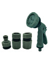 Tradineur - Manguera de riego flexible - 4 capas de protección - Incluye accesorios - Regar, jardín, huerto, coche, labores agrí