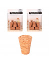 Tradineur - Pack de 10 tapones cónicos de corcho para cerrar botellas de cristal, botes, frascos, vino, aceite, bares, restauran