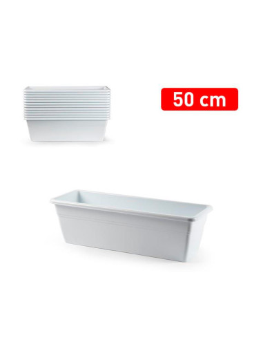Tradineur - Jardinera "Terracota" - Fabricado en Plástico - PLFT - Macetero apto para Exterior e Interior del hogar - 50 cm - Co