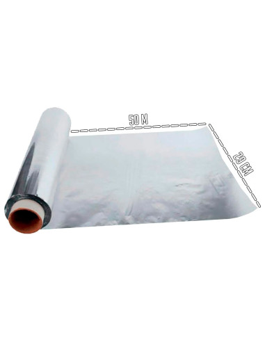 Tradineur - Rollos de papel de aluminio para la cocina - Fabricado en España - Uso Alimentario - Longitud de 50 Metros - Anchura