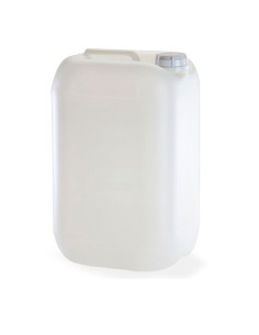 Tradineur - Bidón / Barril cuadrado con asa - Capacidad de 25 litros - Fabricado en PVC - Apto para uso Alimentario - Tamaño apr