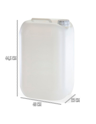 Tradineur - Bidón / Barril cuadrado con asa - Capacidad de 25 litros - Fabricado en PVC - Apto para uso Alimentario - Tamaño apr