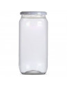 Tradineur - Pack de 4 Tarros Multiusos con tapa metálica - Fabricado en Plástico - Capacidad de 360 ml - Ø 6 x 13 cm