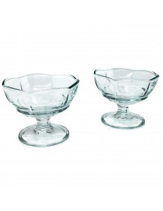 Tradineur - Pack de 2 copas de helado, modelo Ice Ville, vidrio soda lime,  diseño sofisticado y elegante, postres, cócteles, ap