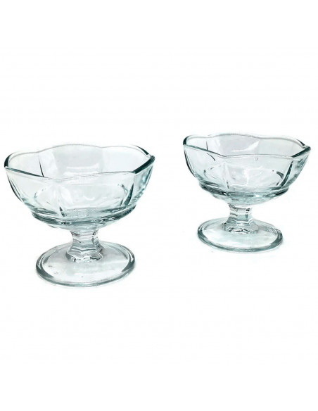 Tradineur - Pack de 2 copas de helado, modelo Ice Ville, vidrio soda lime,  diseño sofisticado y elegante, postres, cócteles, ap