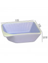 Tradineur - Pack de 6 Saleras rectangulares - Fabricado en Cerámica - Capacidad de 125 ml - Apto para uso alimentario, lavavajil