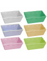 Tradineur - Pack de 6 Saleras rectangulares - Fabricado en Cerámica - Capacidad de 160 ml - Apto para uso alimentario, lavavajil