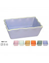 Tradineur - Pack de 6 Saleras rectangulares - Fabricado en Cerámica - Capacidad de 160 ml - Apto para uso alimentario, lavavajil
