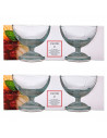 Tradineur - Pack de 4 copas de helado, modelo Ice Ville, vidrio soda lime,  diseño sofisticado y elegante, postres, cócteles, ap