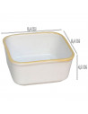 Tradineur - Pack de 6 Saleras Cuadradas - Fabricado en Cerámica - Capacidad de 150 ml - Apto para uso alimentario, lavavajillas