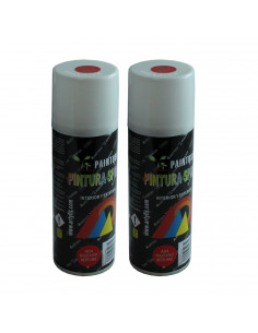 Montoro - Pack 2 botes de pintura en spray rojo vivo A04 200 ml, válido para multitud de superficies de interior y exterior