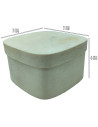 Tradineur - Pack de 6 cajas de madera con tapa - Ideal para Almacenamiento de Joyas y decoración - 4 x 7 x7 cm 
