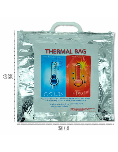Tradineur - Pack de 3 de bolsas térmicas para alimentos - Fabricado en polietileno y plástico - Ideal para pícnics, salidas y pi