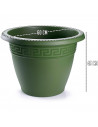Tradineur - Maceta Redonda "Terracota" - Fabricado en Plástico - Macetero apto para Exterior e Interior del hogar - 60 cm - Colo