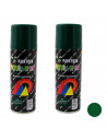 Montoro - Pack 2 botes de pintura en spray verde oscuro A15 200 ml, válido para multitud de superficies de interior y exterior.