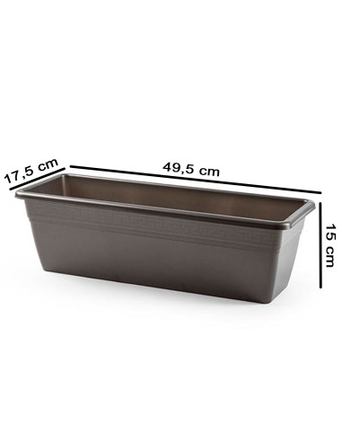 Tradineur - Jardinera modelo PLFT de plástico, polipropileno, tiesto, macetero, recipiente para plantas, flores, balcón, terraza