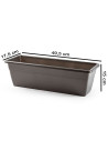 Tradineur - Jardinera modelo PLFT de plástico, polipropileno, tiesto, macetero, recipiente para plantas, flores, balcón, terraza