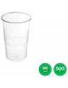 Tradineur - Pack de 96 vasos reutilizables de plástico, 100% reciclables, extra resistentes, higiénicos, apilables - 12 x 9,5 cm