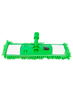 Tradineur - Set de base de mopa y recambio de microfibra, modelo universal, limpieza suelos, baldosas, parquet, baño, hogar (Col