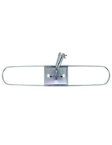 Tradineur - Plataforma métalica para mopa, base de acero, accesorio limpieza de suelos, baldosas, baño, hogar - 60 cm