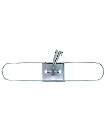 Tradineur - Plataforma métalica para mopa, base de acero, accesorio limpieza de suelos, baldosas, baño, hogar - 60 cm