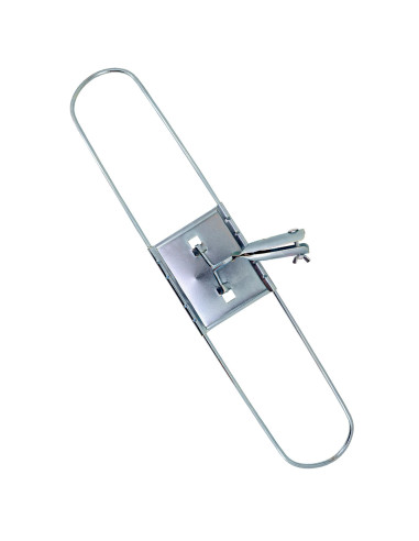 Tradineur - Plataforma métalica para mopa, base de acero, accesorio limpieza de suelos, baldosas, baño, hogar - 60 cm