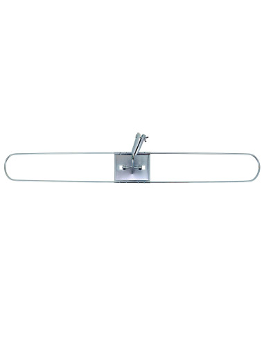 Tradineur - Plataforma métalica para mopa, base de acero, accesorio limpieza de suelos, baldosas, baño, hogar - 100 cm