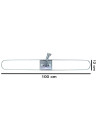 Tradineur - Plataforma métalica para mopa, base de acero, accesorio limpieza de suelos, baldosas, baño, hogar - 100 cm
