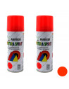 Montoro - Pack de 2 botes de pintura en spray rojo fluorescente, F203, 200 ml, válido para multitud de superficies de interior y