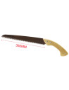 Tradineur - Sierra de mano para podar, mango de madera y hoja de 350 mm, dentado japonés, segueta, resistente y ligera, uso fore