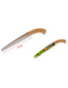 Tradineur - Sierra de mano para podar, mango de madera y hoja de 270 mm, dentado japonés, segueta, resistente y ligera, uso fore