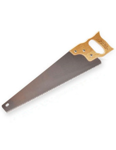 Tradineur - Serrucho con mango de madera y hoja de 450 mm, dentado japonés, sierra, segueta, resistente y ligero, corte tablones