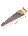 Tradineur - Serrucho con mango de madera y hoja de 450 mm, dentado japonés, sierra, segueta, resistente y ligero, corte tablones
