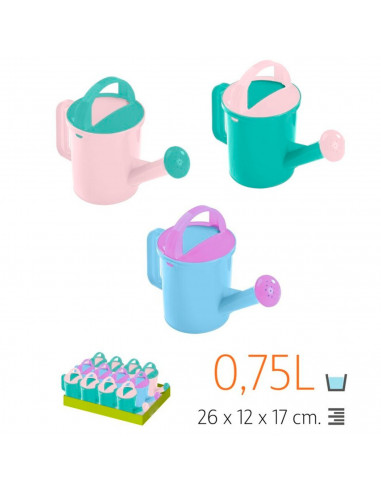 Tradineur - Pack de 3 Pequeñas Regaderas con Asa - Capacidad de 0,75 L - Fabricado en Plástico - Ideal para el riego de plantas
