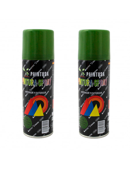 Montoro - Pack de 2 botes de pintura en spray verde máquina A38, 200 ml, válido para multitud de superficies de interior y exter Montoro - Pack de 2 botes de pintura en spray verde máquina A38, 200 ml, válido para multitud de superficies de interior y exter
