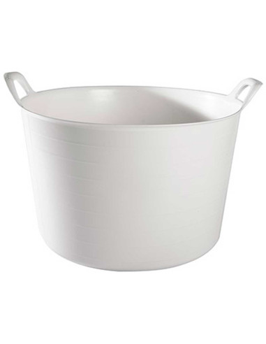 Tradineur - Capazo redondo con asas - Capacidad de 25 litros - Fabricado en España - Apto para uso Alimentario - Ø 39 x 34,7 cm