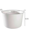 Tradineur - Capazo redondo con asas - Capacidad de 42 litros - Fabricado en España - Apto para uso Alimentario - Ø 44,9 x 37,7 c