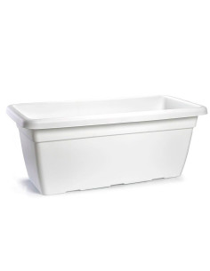 Tradineur - Jardinera de plástico sin Plato - 100 cm - Agujeros de drenaje - Modelo PLFT - Forma Rectangular - Ideal para decora