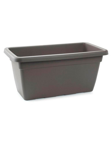 Tradineur - Jardinera de plástico sin Plato - 100 cm - Agujeros de drenaje - Modelo PLFT - Forma Rectangular - Ideal para decora