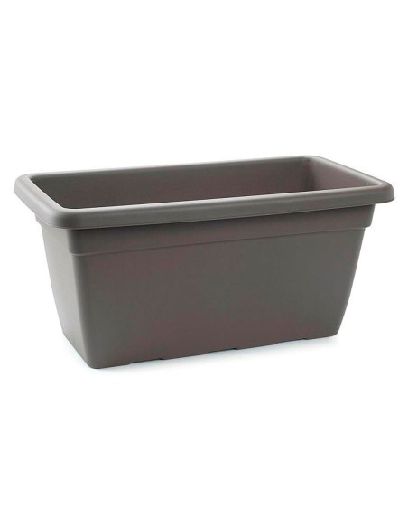 Tradineur - Jardinera de plástico sin Plato - 100 cm - Agujeros de drenaje - Modelo PLFT - Forma Rectangular - Ideal para decora