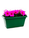 Tradineur - Jardinera de plástico sin Plato - 100 cm - Agujeros de drenaje - Modelo PLFT - Forma Rectangular - Ideal para decora