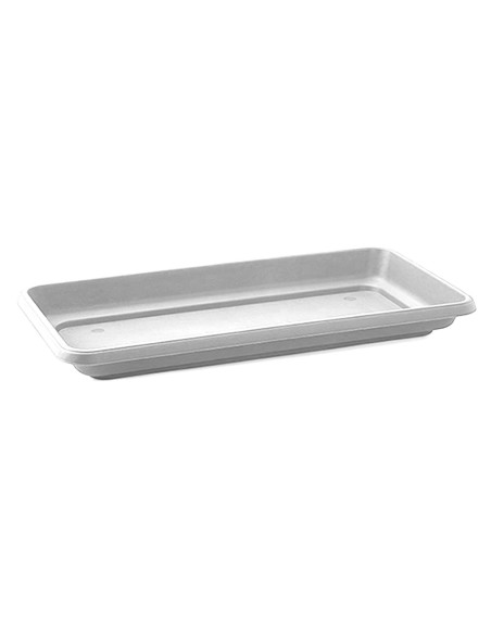 Tradineur - Plato jardinera de 100 cm - Macetero, Maceta para plantas y flores rectangular - Fabricado en Plástico - 7 x 96,5 x