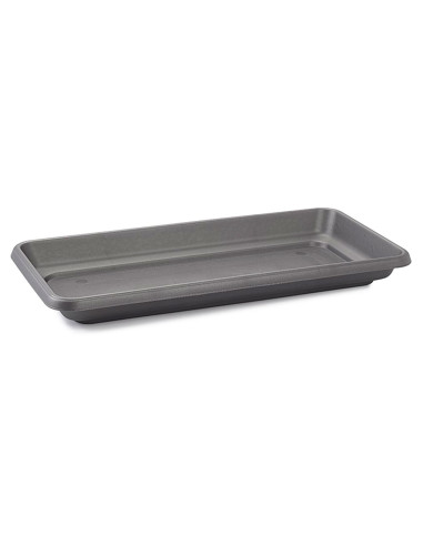 Tradineur - Plato jardinera de 100 cm - Maceta, macetero para plantas y flores rectangular - Fabricado en Plástico - 7 x 96,5 x