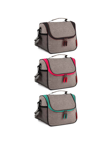 Tradineur - Bolsa Térmica Sport - Cremallera color surtido - Mantiene tanto el calor como el frío - Impermeable - Fácil de limpi